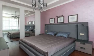 bedroom gallery wall frames mirror