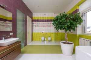 bathroom plant green decor interior