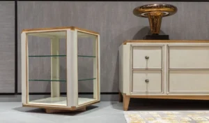 brass hardware media console