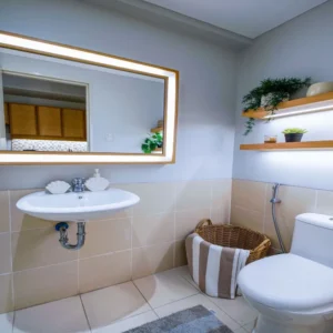 tiny bathroom organized storage ideas