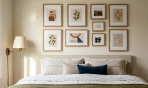 gallery wall bedroom