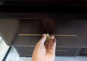 kitchen drawer pulls close up