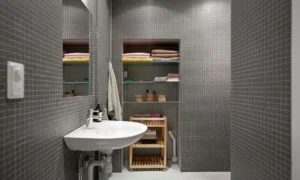 small bathroom wall storage shelves