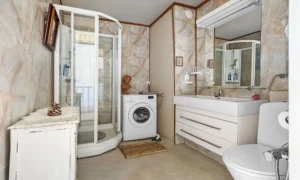 small bathroom with no storage
