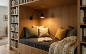 small alcove reading nook realistic home