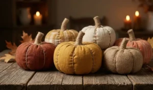 fabric pumpkin farmhouse halloween decor